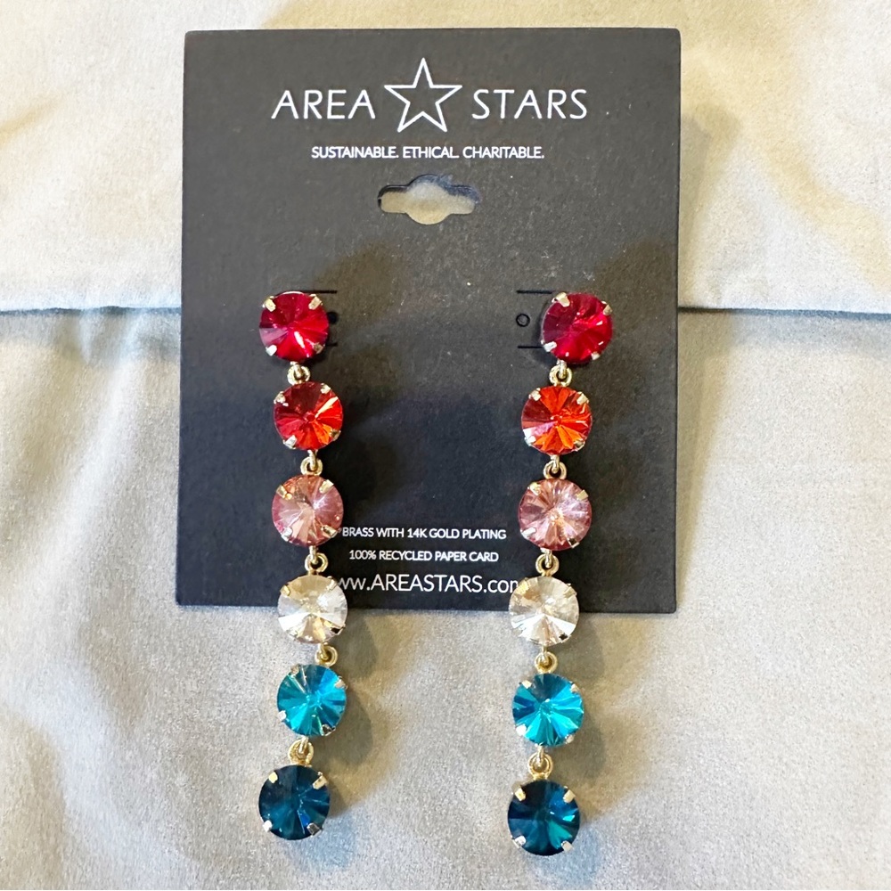 Area Stars Rainbow Drop Earrings - Picture 2 of 3